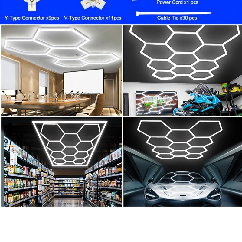 Hexagon LED light fixtures