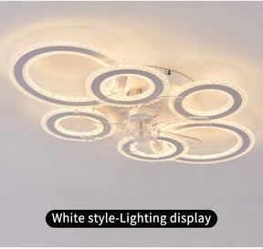 Crystal Rings Ceiling Fan Light Fixtures