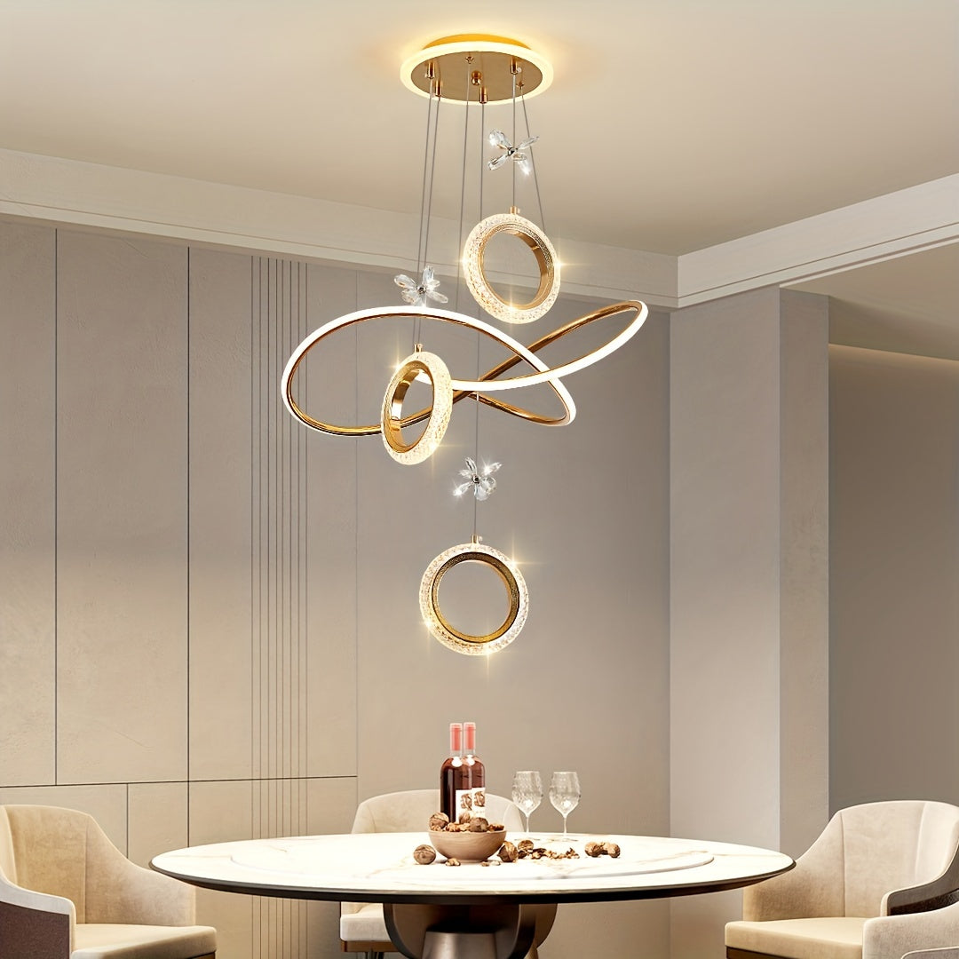 Artistic LED Ring hanging chandelier