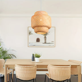 rattan ceiling light fixture