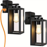 Square Outdoor Wall Lantern Light Fixture