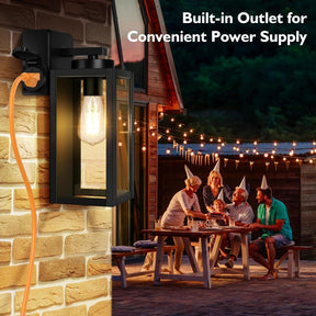 Square Outdoor Wall Lantern Light Fixture