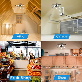 Deformable LED Light Fixtures For Garages