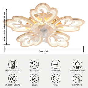 Flower Shaped Ceiling Fan with lights