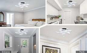 Semi Flush ceiling crystal light fixtures