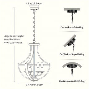 Candle Style Wood Chandelier Light Fixtures