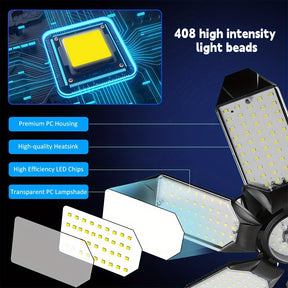 Deformable Garage Ceiling Light