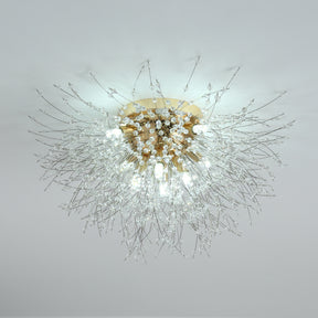Crystal Dandelion Ceiling Mount Chandelier