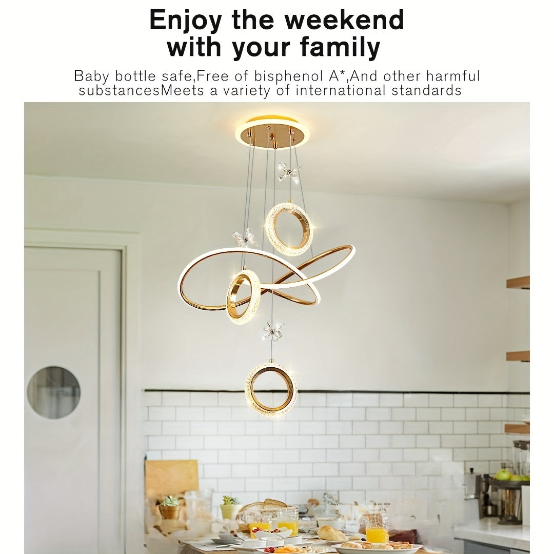 Artistic LED Ring hanging chandelier