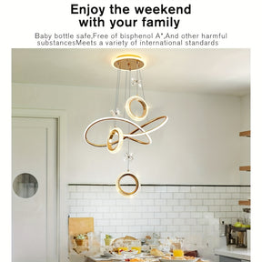 Artistic LED Ring hanging chandelier
