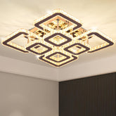 Square Geometric Flush Mount Chandelier