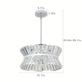 semi flush crystal chandelier