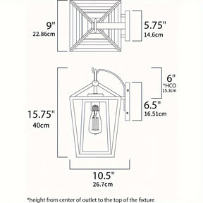 Black Lantern Vintage Wall Light Fixtures