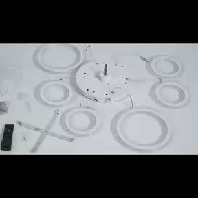 Crystal Rings Ceiling Fan Light Fixtures