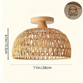 Rattan Dome Bamboo Light Fixtures
