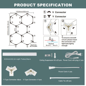 Honeycomb Geometric Light Fixture