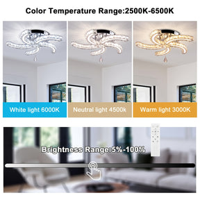 Semi Flush ceiling crystal light fixtures