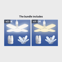 Deformable LED Four leaf light fixtures