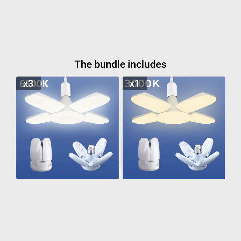 Deformable LED Four leaf light fixtures