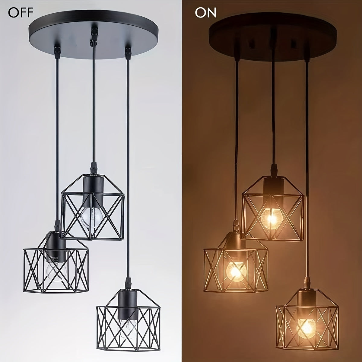Cage Geometric Hanging Light Fixtures