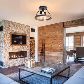 Semi Flush farmhouse Mount Ceiling Light