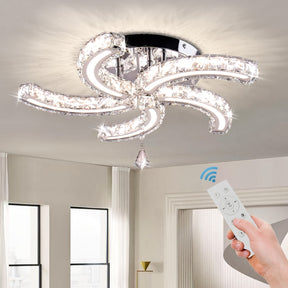 Semi Flush ceiling crystal light fixtures