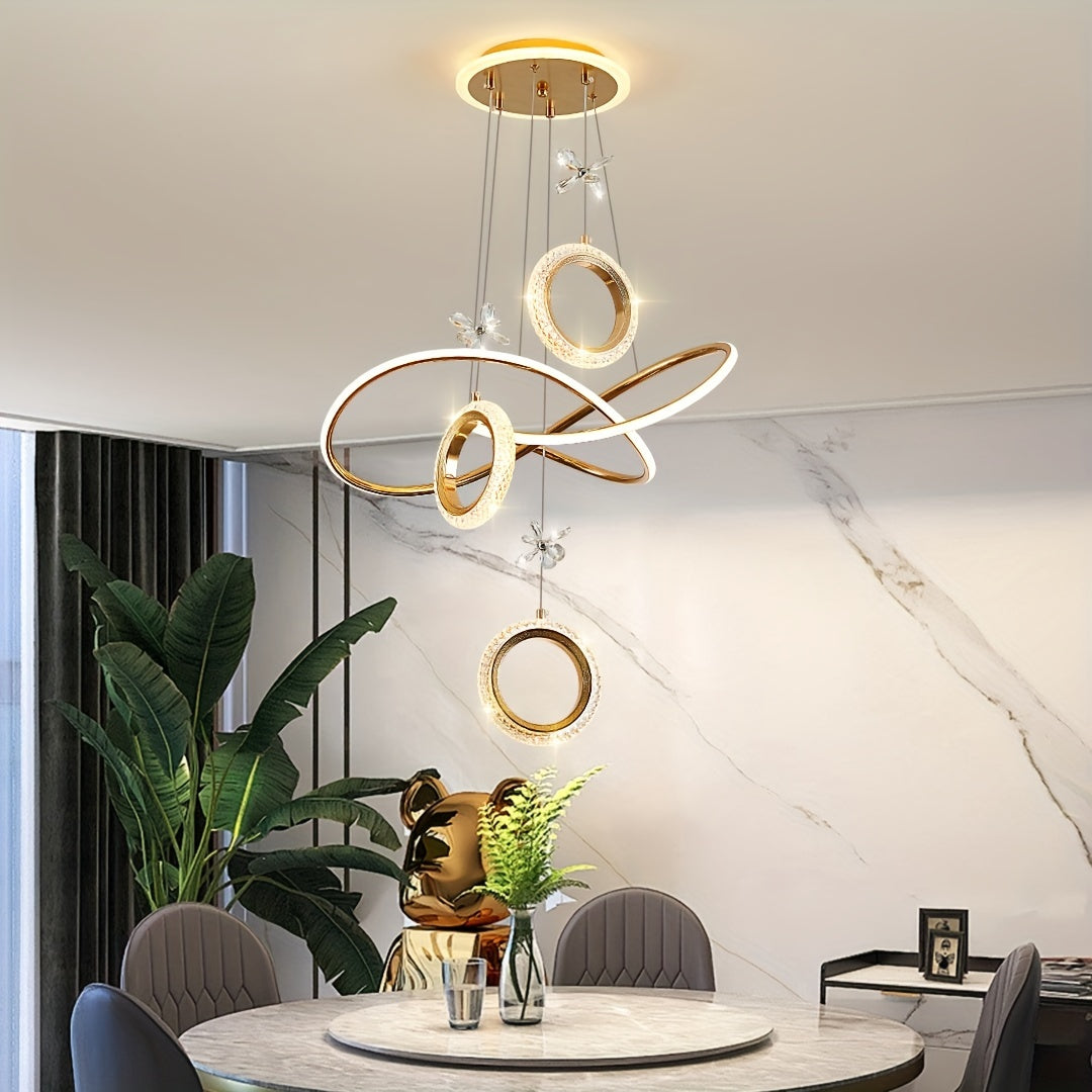 Artistic LED Ring hanging chandelier