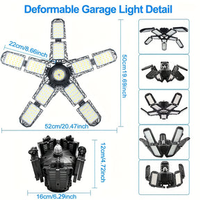 Deformable LED Light Fixtures For Garages