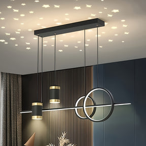 Dimmable long Ring Pendant Light fixture