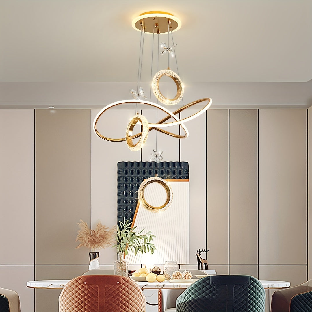 Artistic LED Ring hanging chandelier
