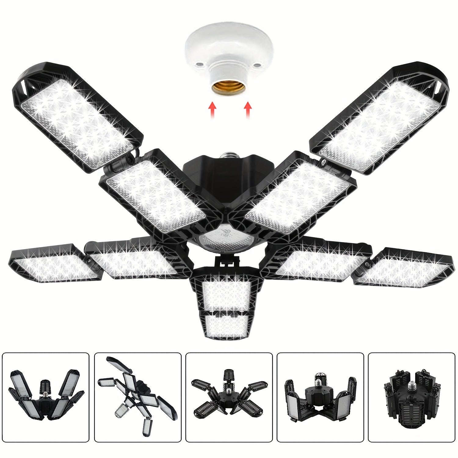 Deformable LED Light Fixtures For Garages