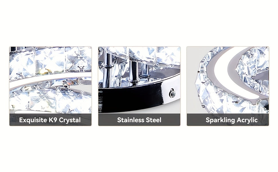 Semi Flush ceiling crystal light fixtures