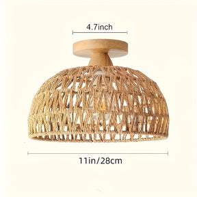 Rattan Dome Bamboo Light Fixtures