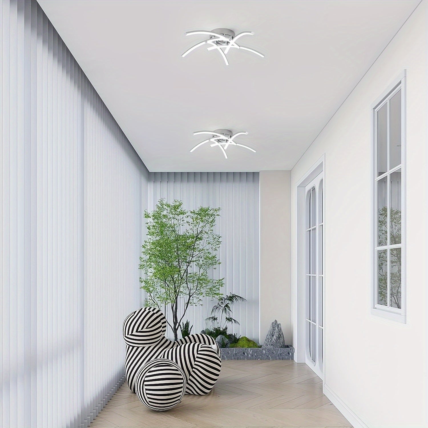 Contemporary Arc chandeliers