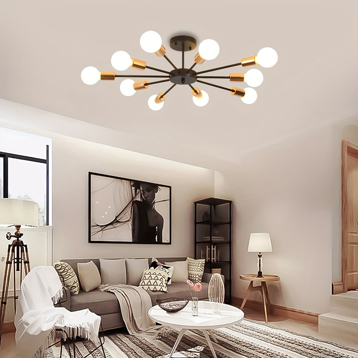 mid century modern sputnik chandelier
