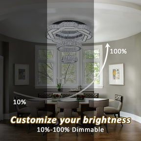 LED Crystal Saturn Ring Light Fixtures