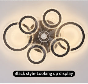 Crystal Rings Ceiling Fan Light Fixtures