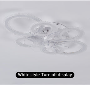 Crystal Rings Ceiling Fan Light Fixtures