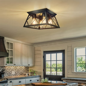 Farmhouse Rustic Cage Ceiling Light Fixture