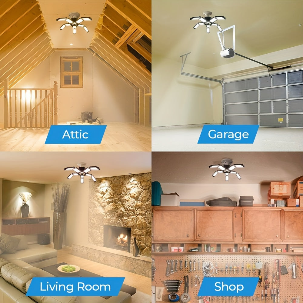 Deformable LED Light Fixtures For Garages