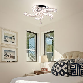 Semi Flush ceiling crystal light fixtures