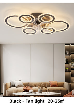 Crystal Rings Ceiling Fan Light Fixtures