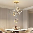 Artistic LED Ring hanging chandelier