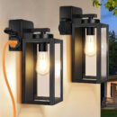 Square Outdoor Wall Lantern Light Fixture