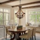 Candle Style Wood Chandelier Light Fixtures