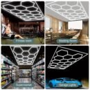 Hexagon LED light fixtures