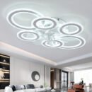 Crystal Rings Ceiling Fan Light Fixtures