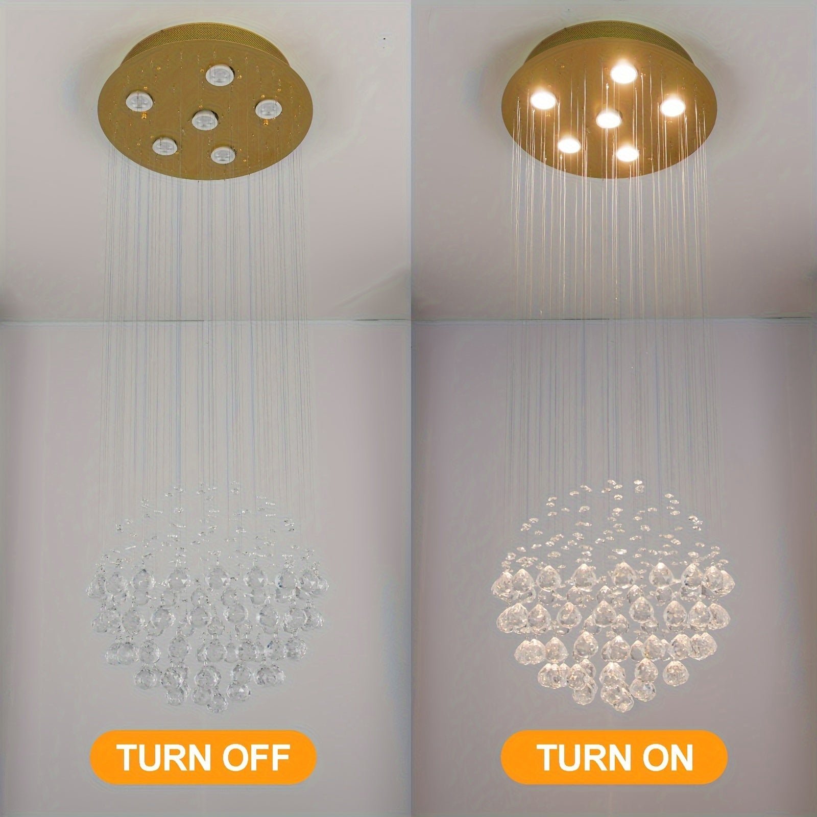 Rain Drop Crystal Pendant Chandelier - Image 5